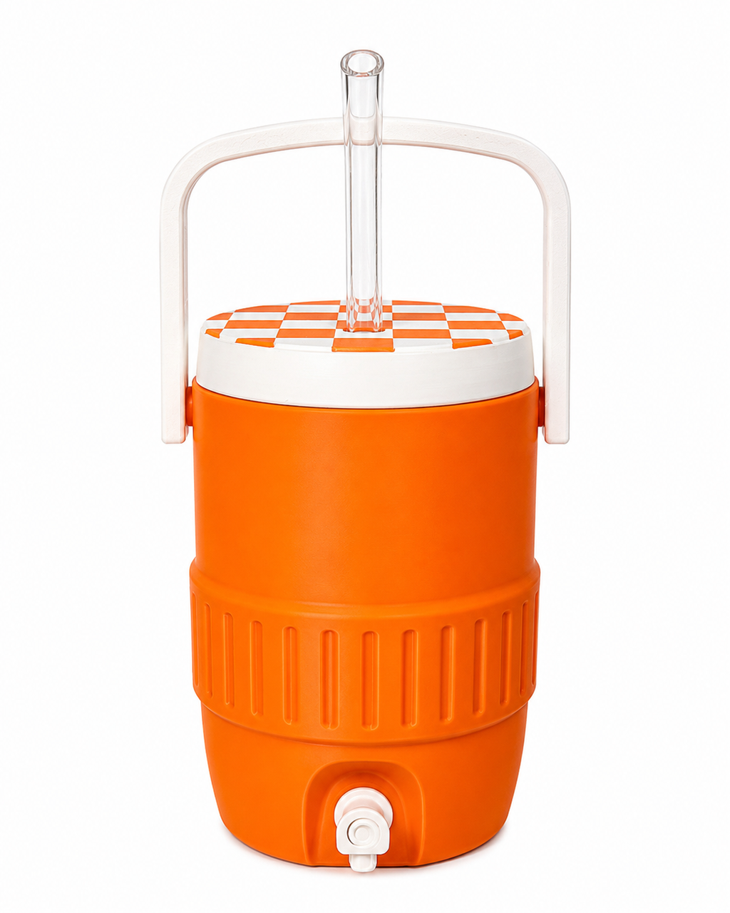 Retro Cooler Can Koozie 12oz Checkered Lid