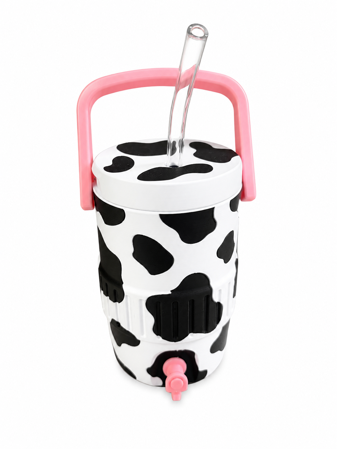 Retro Cooler Can Koozie 12oz Cow Print