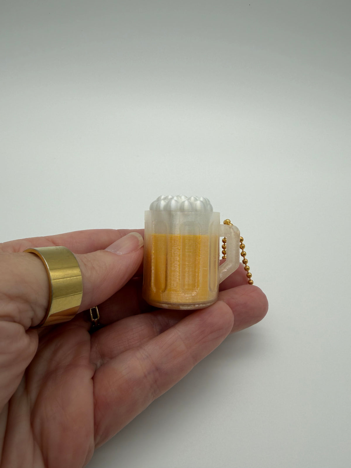 Mini Beer Mug Clicker Keychain