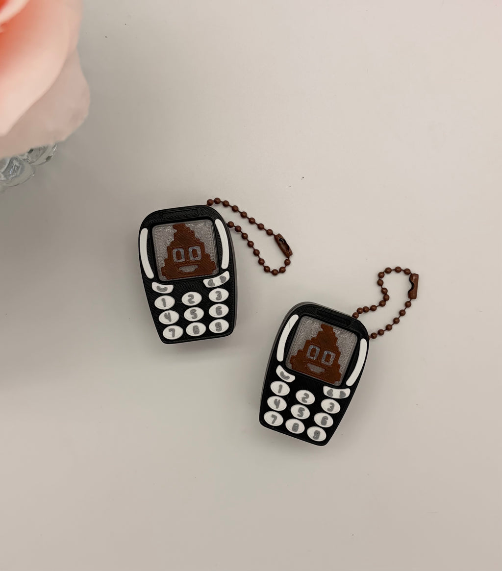 Retro Cellphone Clicker Keychain