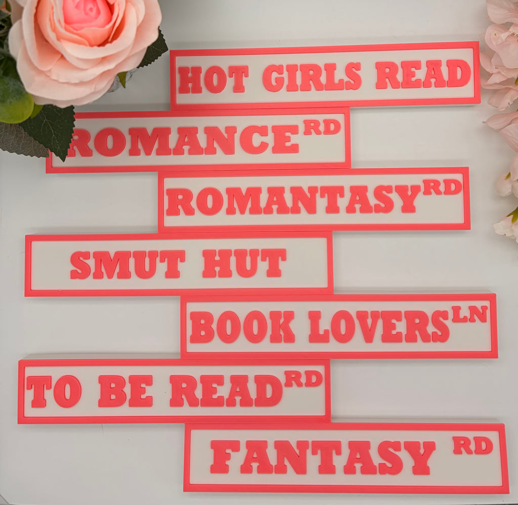 Bookshelf Genre Street Sign