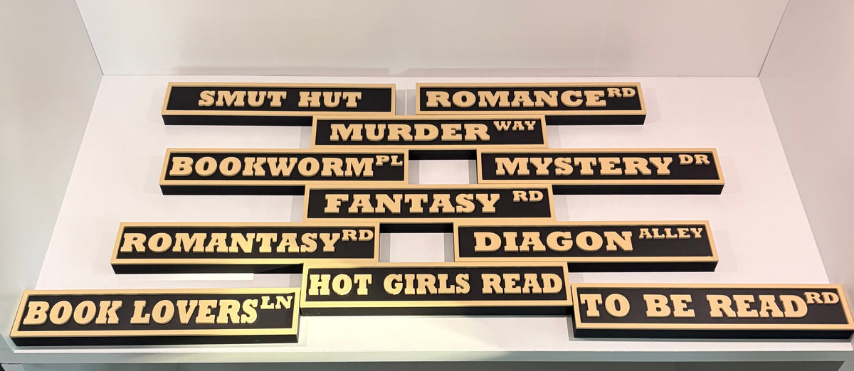 Bookshelf Genre Street Sign