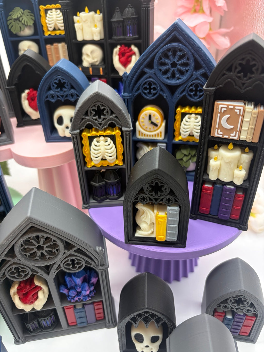 Gothic Bookshelf Clicker Lattice Arch