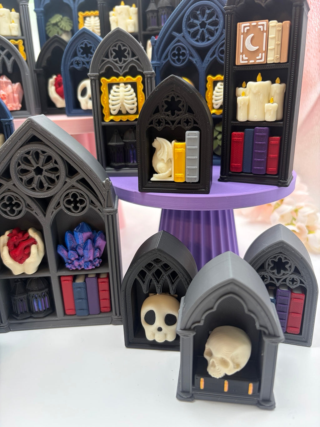 Gothic Bookshelf Clicker Lattice Arch