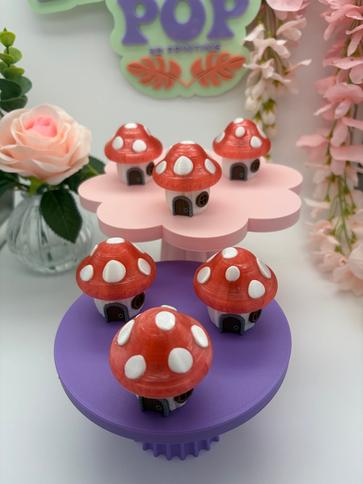 Mushroom House Light-Up Clicker Fidget