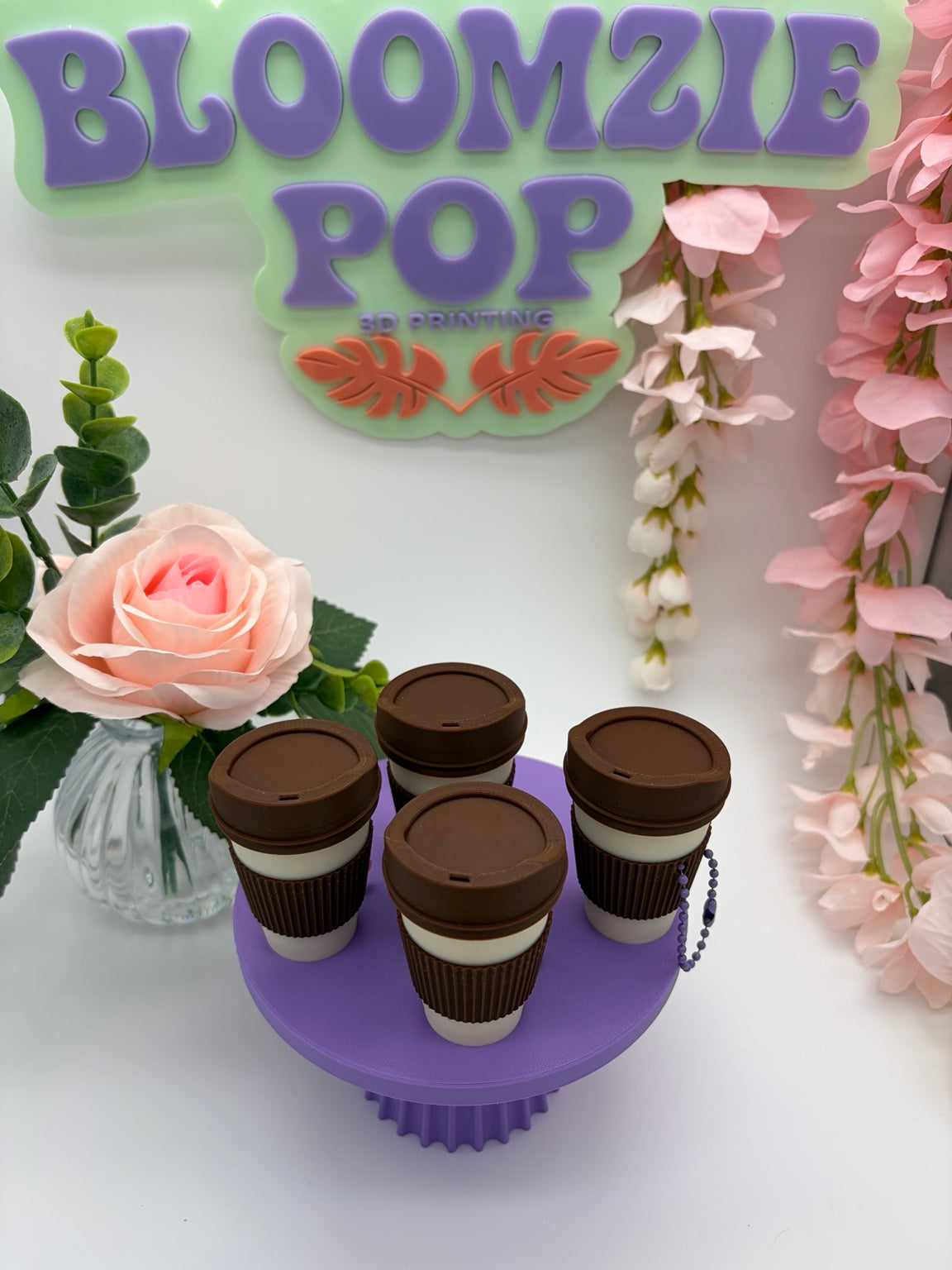Coffee Cup Clicker Keychain
