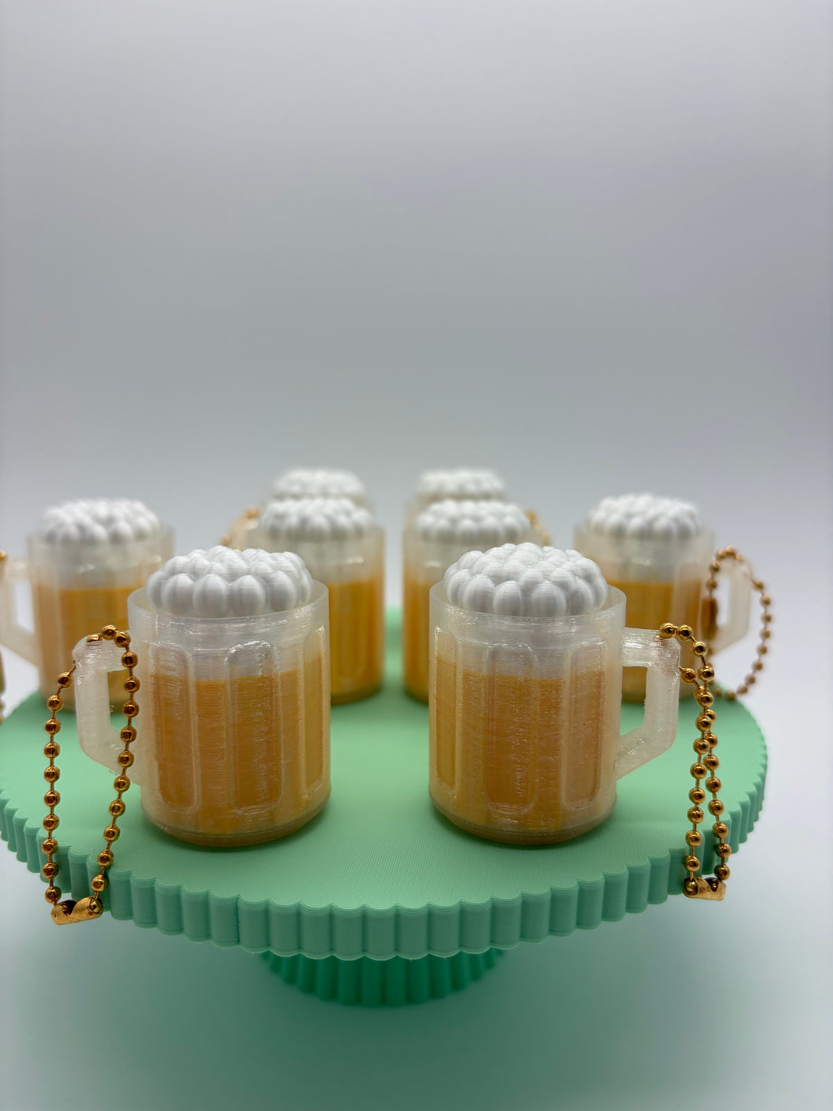 Mini Beer Mug Clicker Keychain