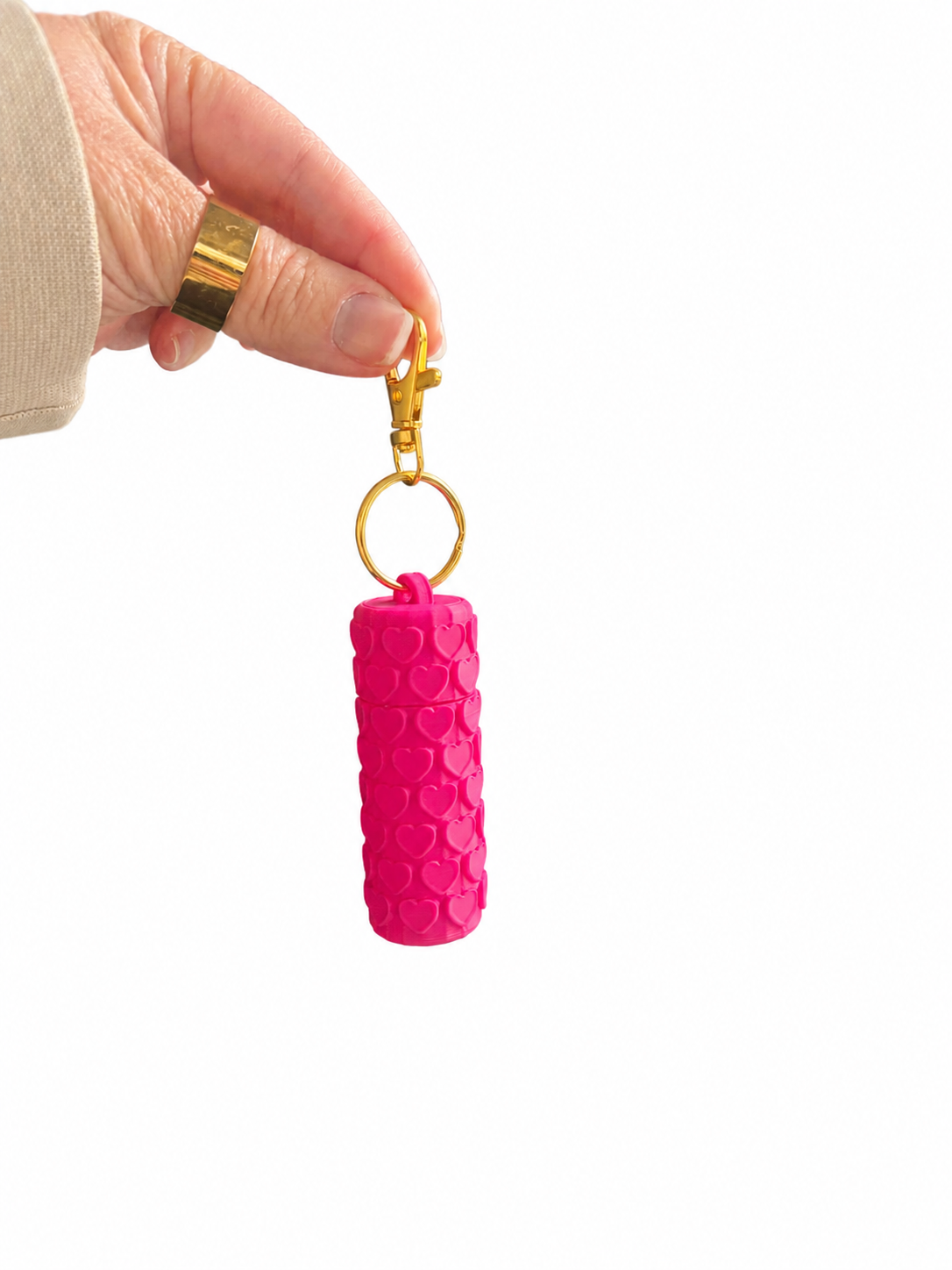Keychain Heart Lip Balm Holder