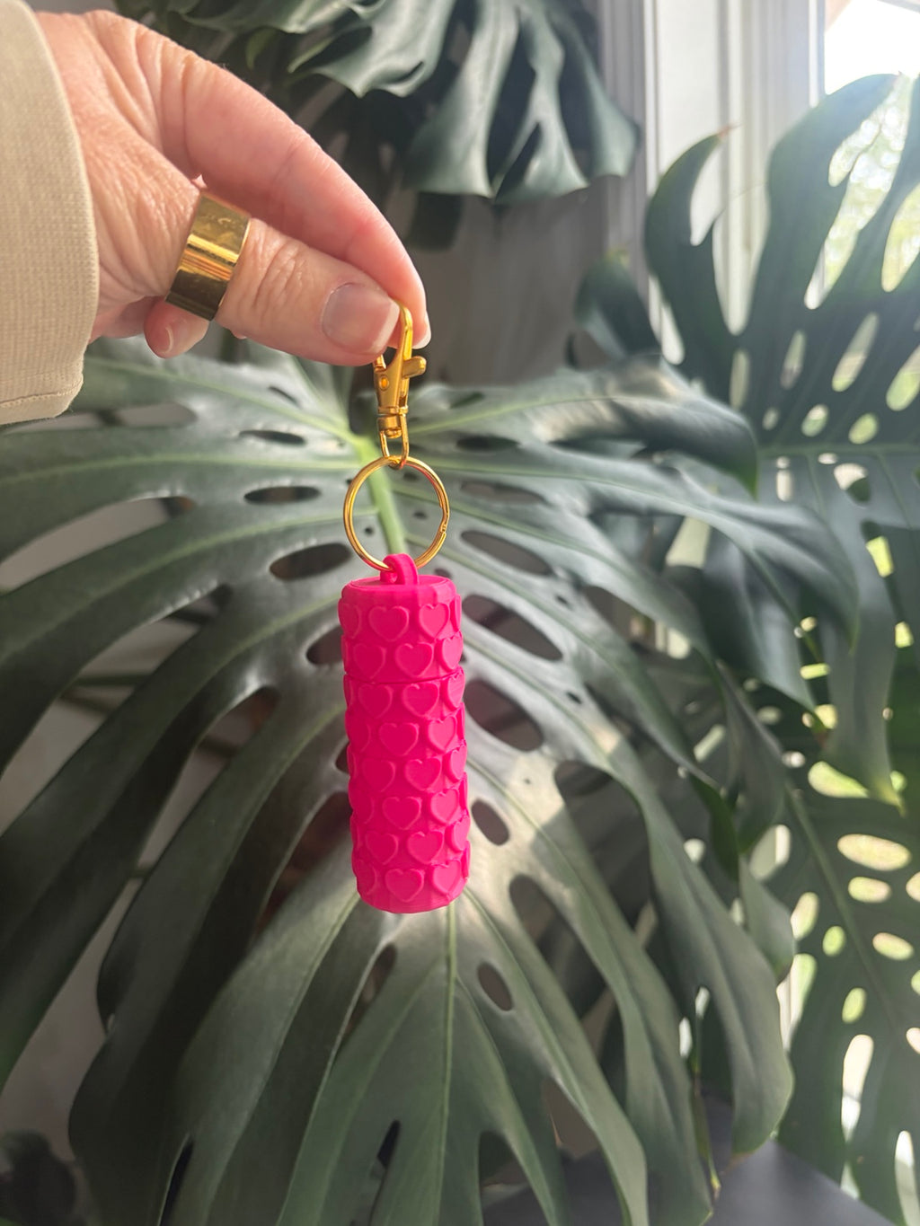 Keychain Heart Lip Balm Holder