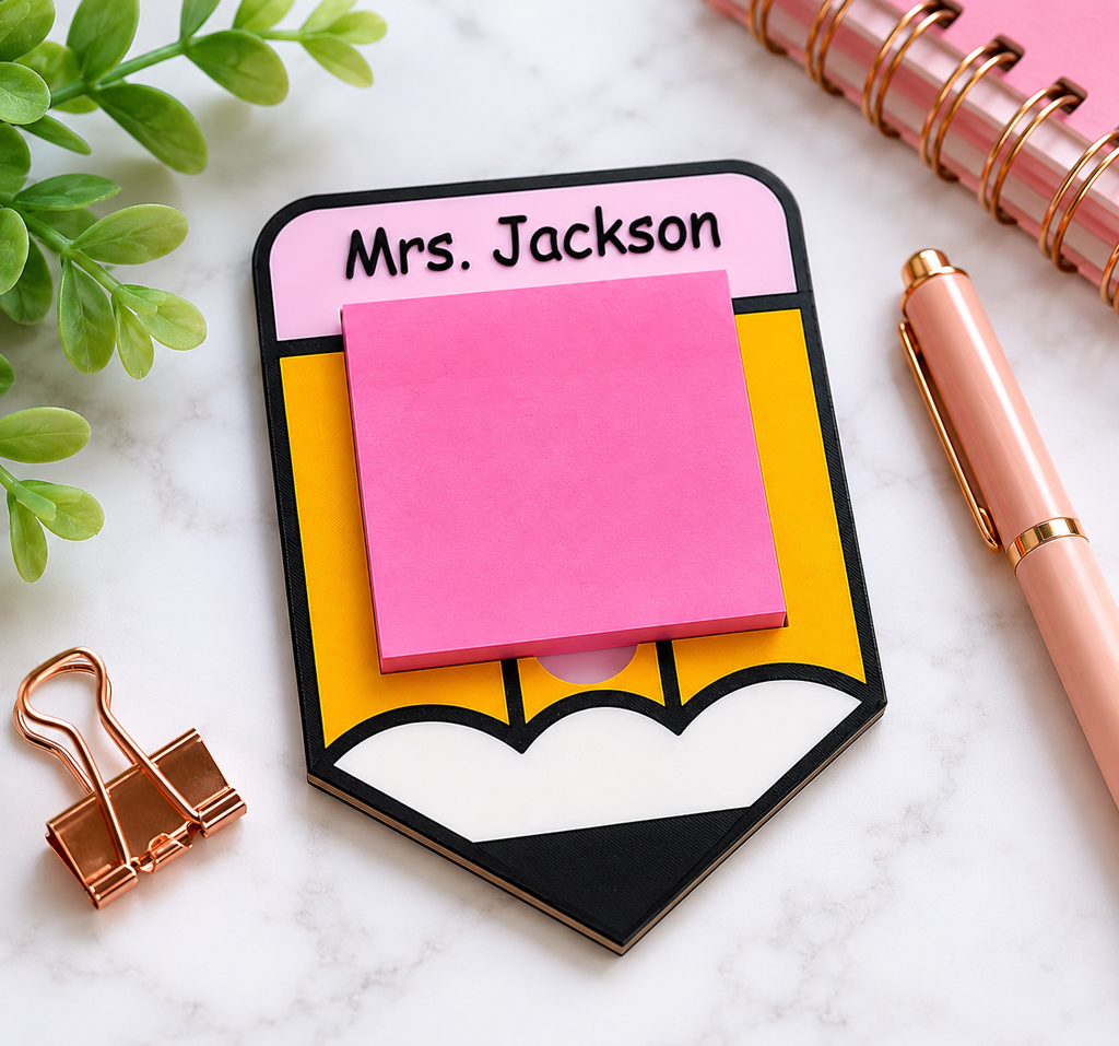 Sticky Note Holder Pencil