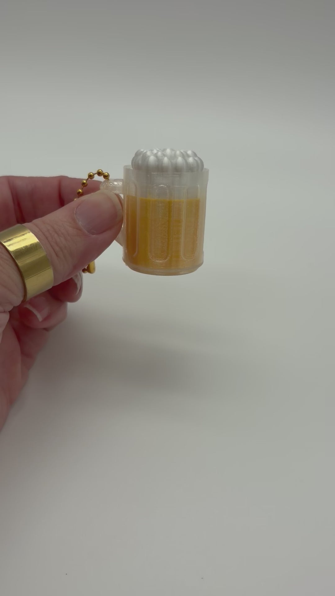 Mini Beer Mug Clicker Keychain